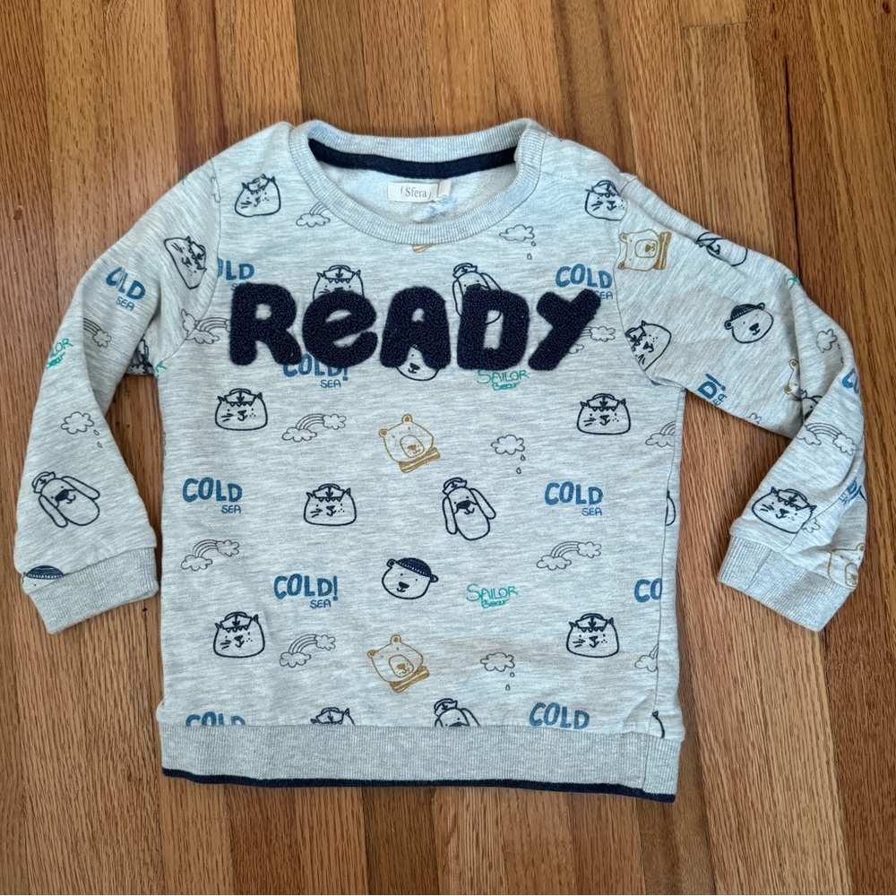 Kids Gray Graphic Sweatshirt